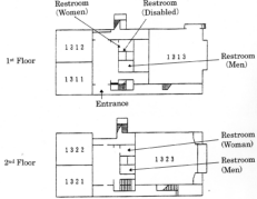 Building Floor map 1F-2F