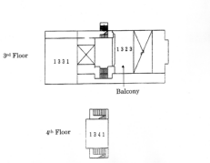 Building Floor map 3F-4F